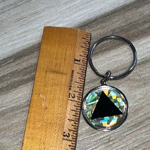 Serenity Prayer token, mens recovery chip gift, pendant keychain - Picture 4 of 6